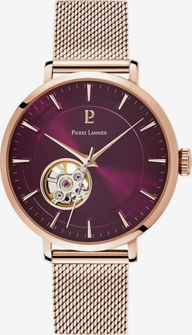 Montre à affichage analogique 'Pierre Lannier - Automatic watch Automatic - Automatic watch movement - Watch case width: 35 mm' Pierre Lannier en rose : devant