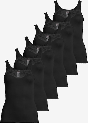 CON-TA Unterhemd 'Modal' in Schwarz: Vorderseite