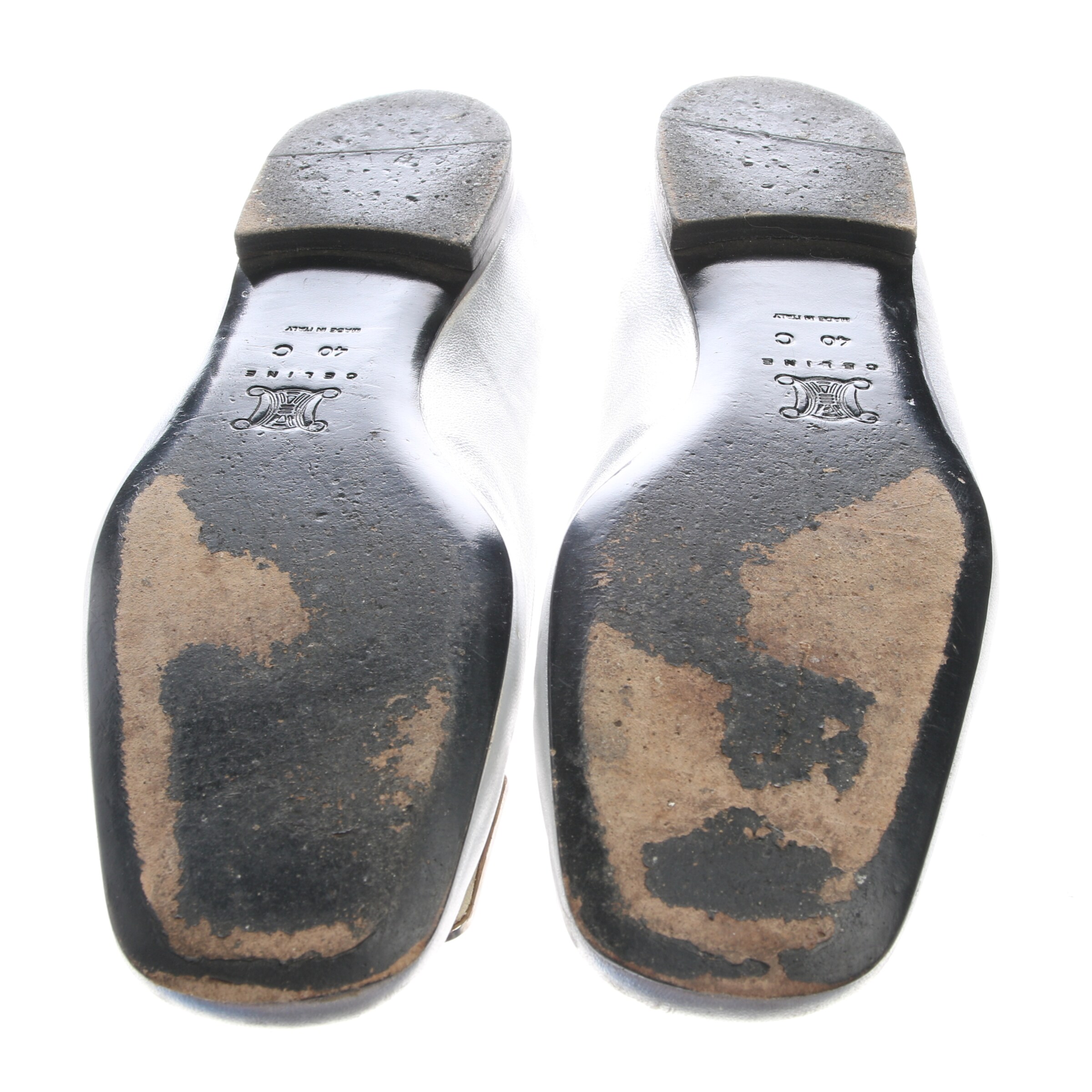 Céline Flats & Loafers in 40 in Silver