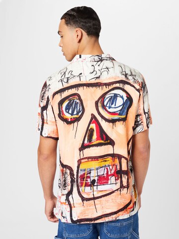 Cotton On Regular fit Button Up Shirt 'Basquiat' in Orange
