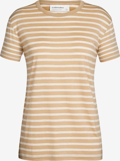 Sportiniai marškinėliai 'Granary' iš ICEBREAKER, spalva – smėlio / balta, Prekių apžvalga
