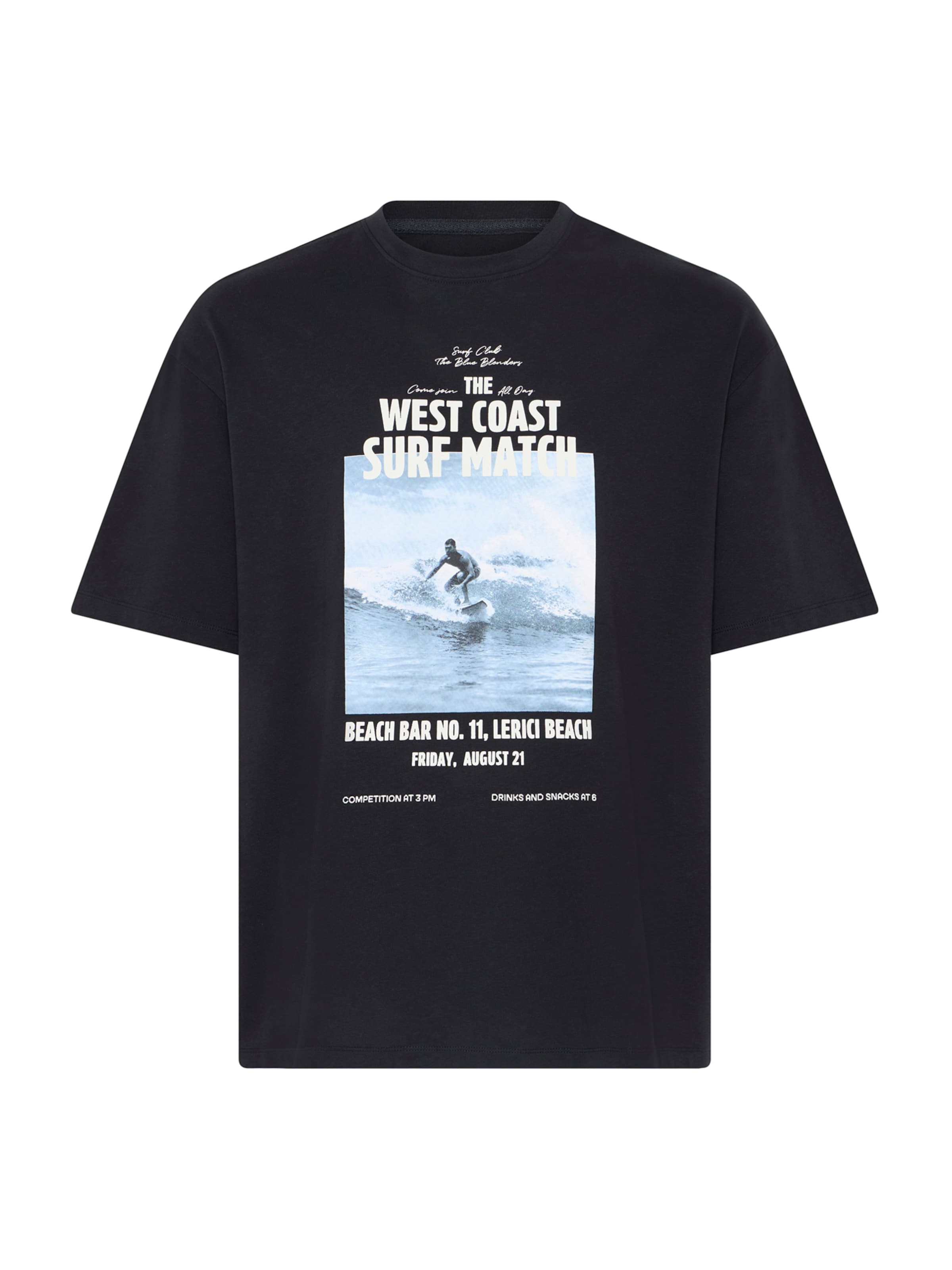 Tricou ' BHKyros' de la BLEND pe negru: față