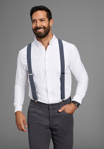 Man's World Suspenders in Blue: front