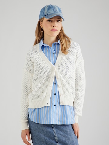 UNITED COLORS OF BENETTON Knit Cardigan in White: front