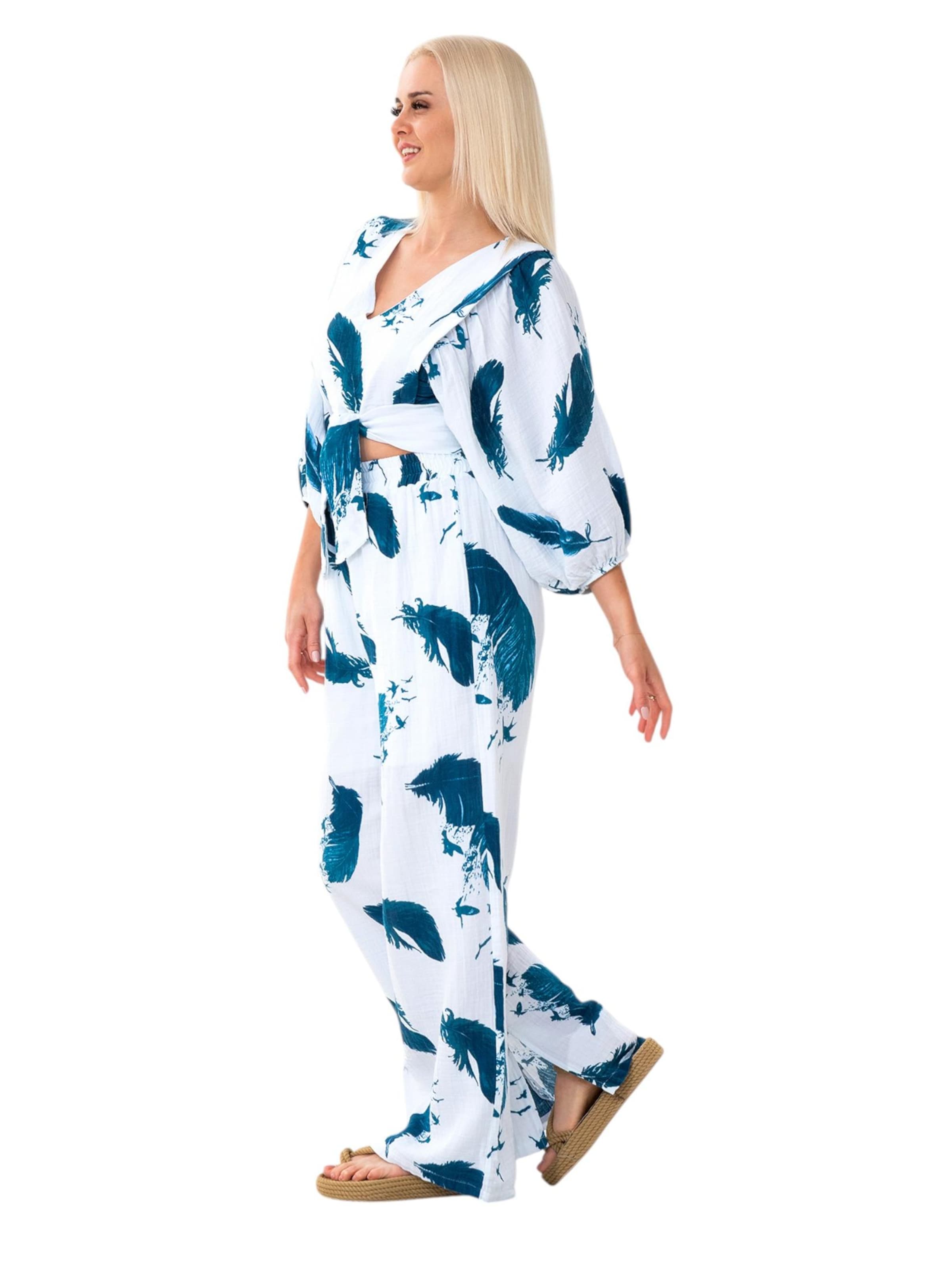 WENOR Hjemmedragt 'FLOWSET' i grøn