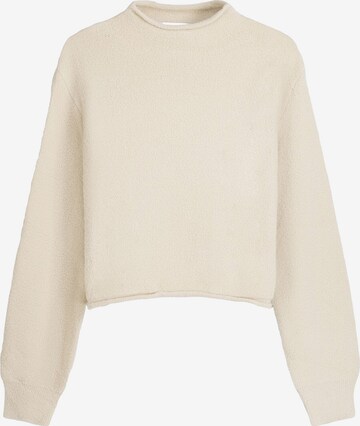 Bershka Sweater in Beige: front