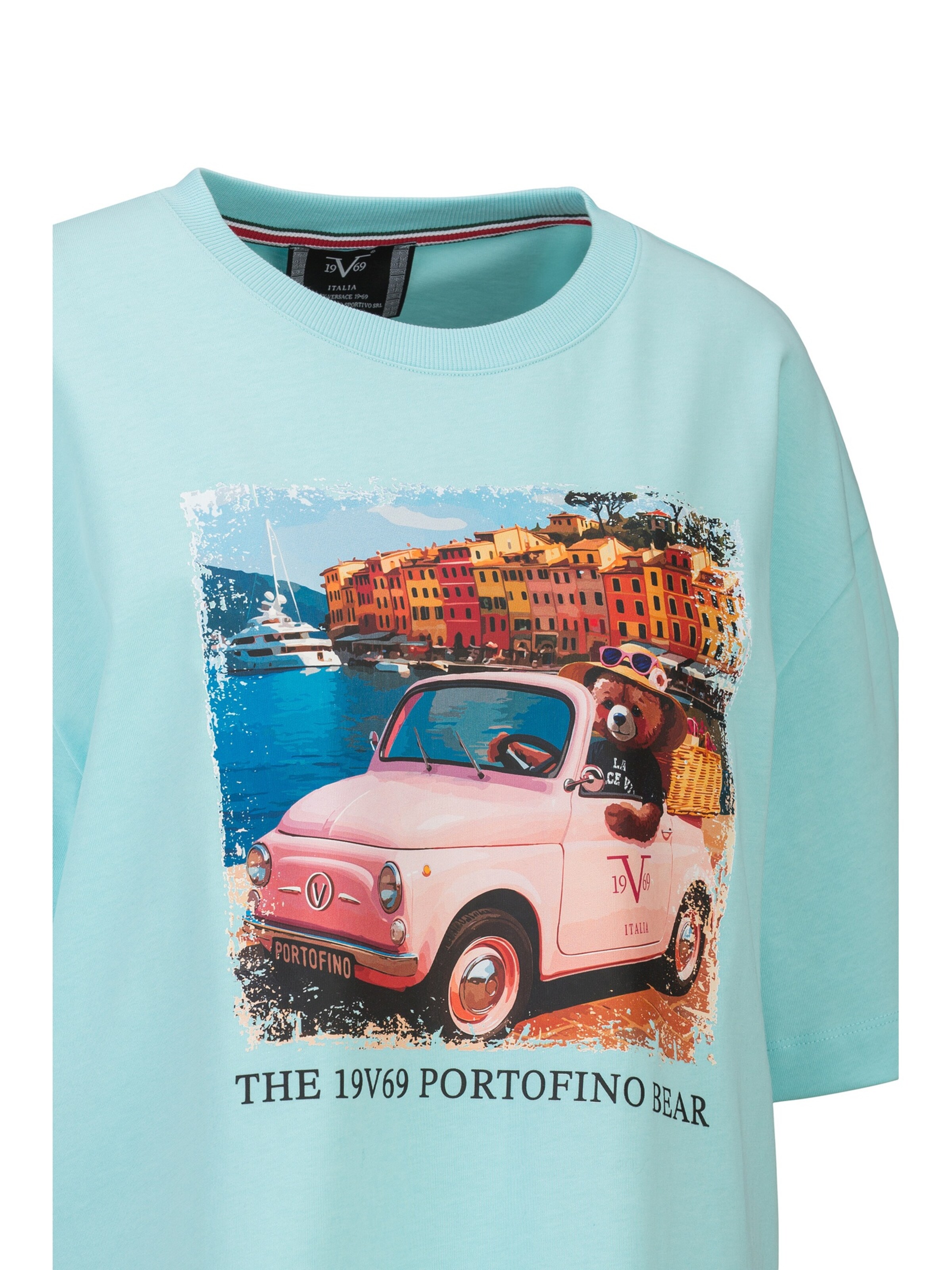 T-shirt oversize ' PETONIA PORTOFINO ' 19V69 ITALIA en vert
