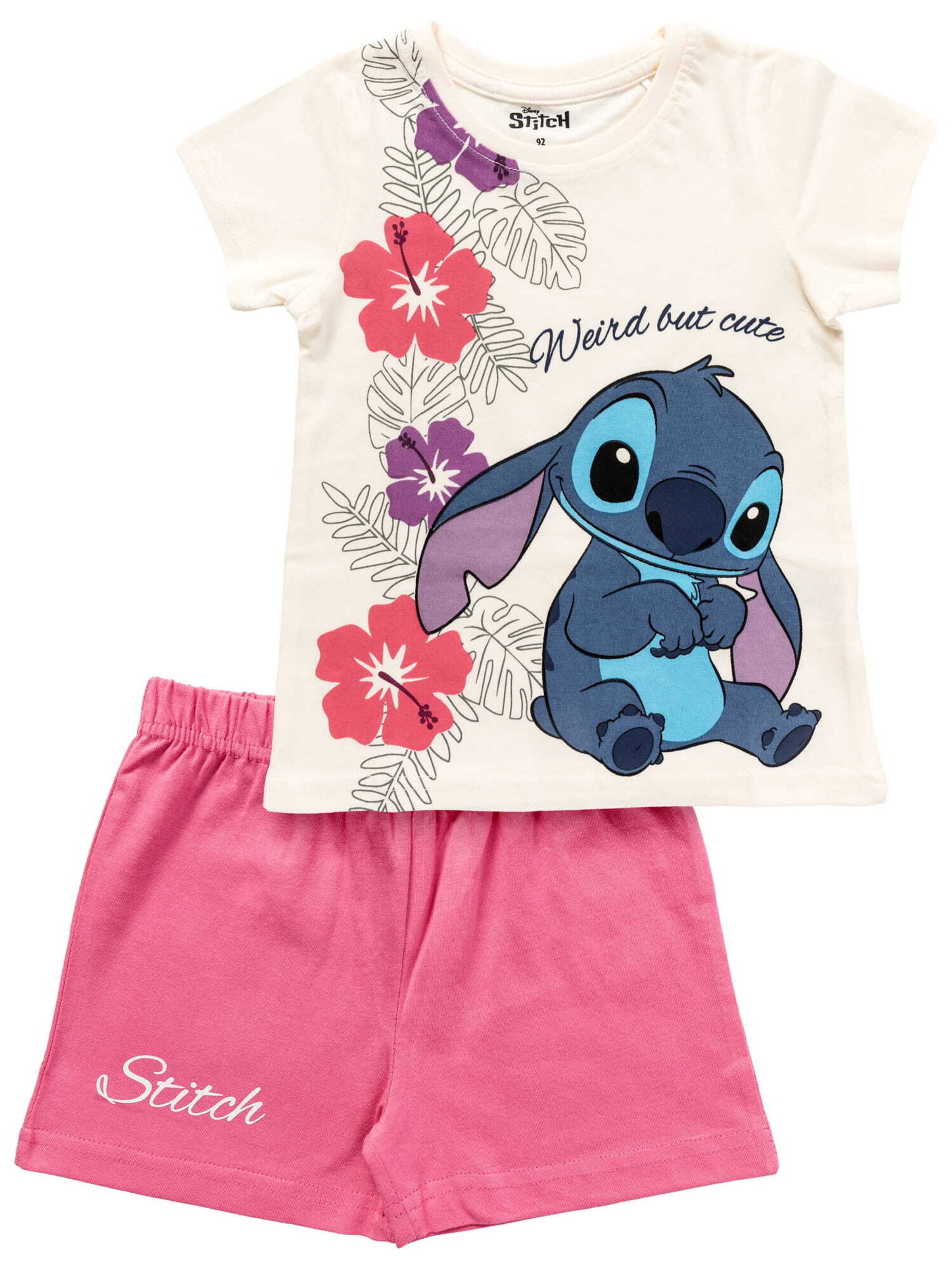 DISNEY Pajamas 'Lilo & Stitch' in White: front