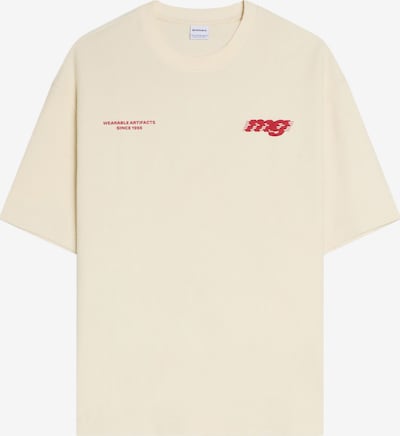 Bershka Paita värissä vaaleabeige / punainen, Tuotenäkymä