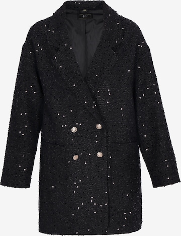 faina Between-seasons coat 'Festive' in Black: front