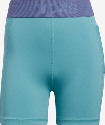 Skinny Pantalon de sport 'Techfit Badge of Sport' ADIDAS SPORTSWEAR en vert : devant