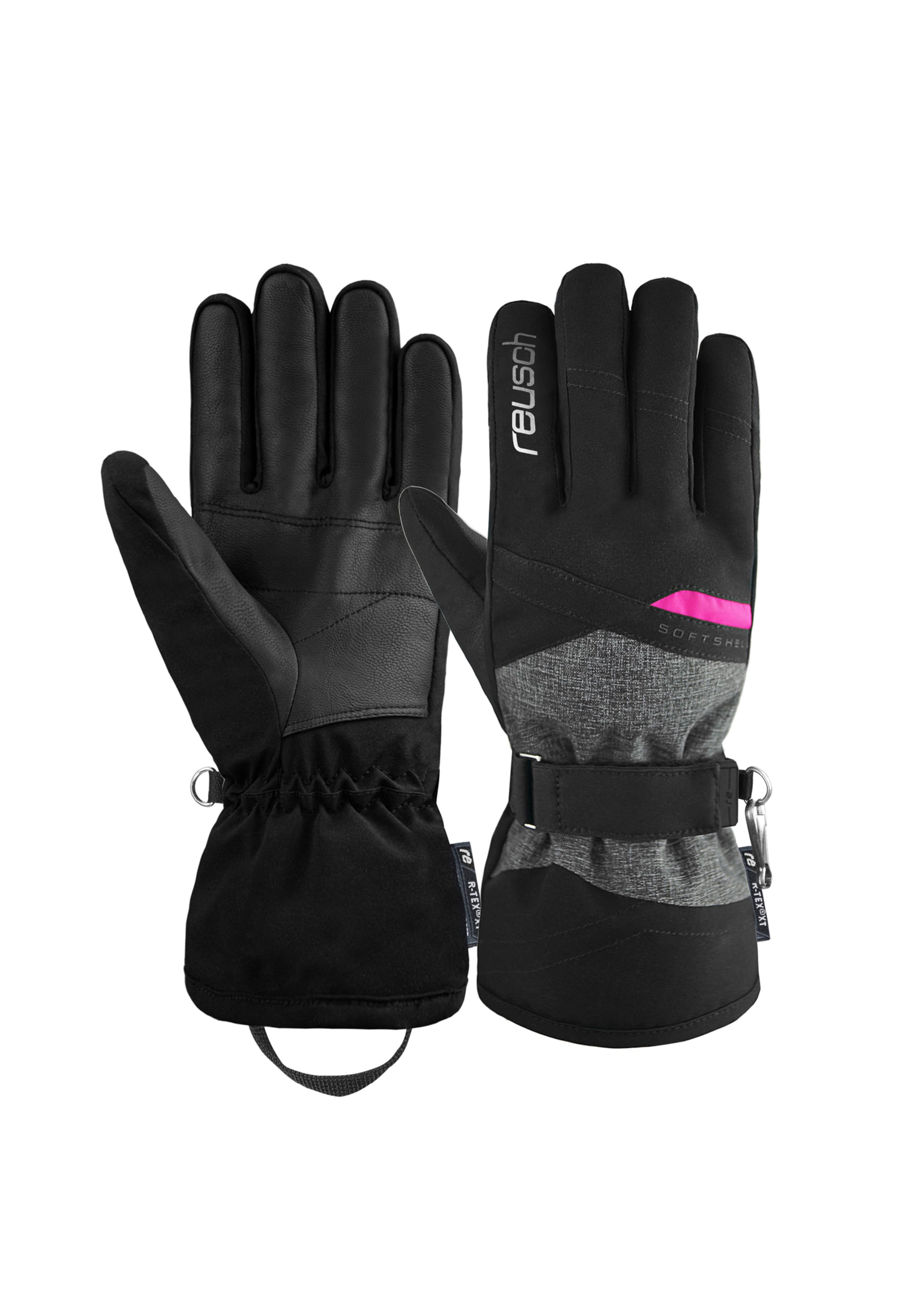 REUSCH Athletic Gloves in Black: front