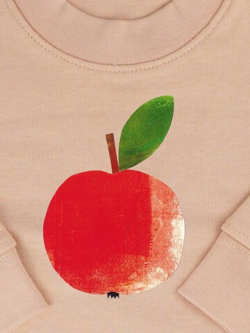 MelaDi Pullover 'Meladi Kinder Baby-Sweater aus Biobaumwolle - Apfel auf Creme Latte'‌ in Beige