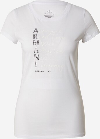 T-shirt ARMANI EXCHANGE en blanc : devant