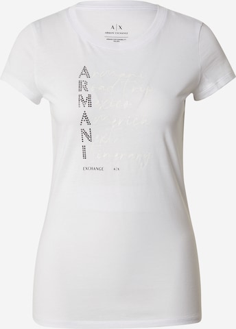 balts ARMANI EXCHANGE T-Krekls: no priekšpuses