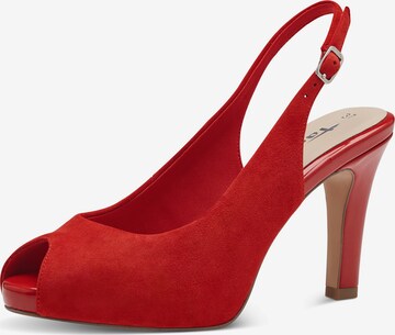 TAMARIS Slingpumps in Rood: voorkant