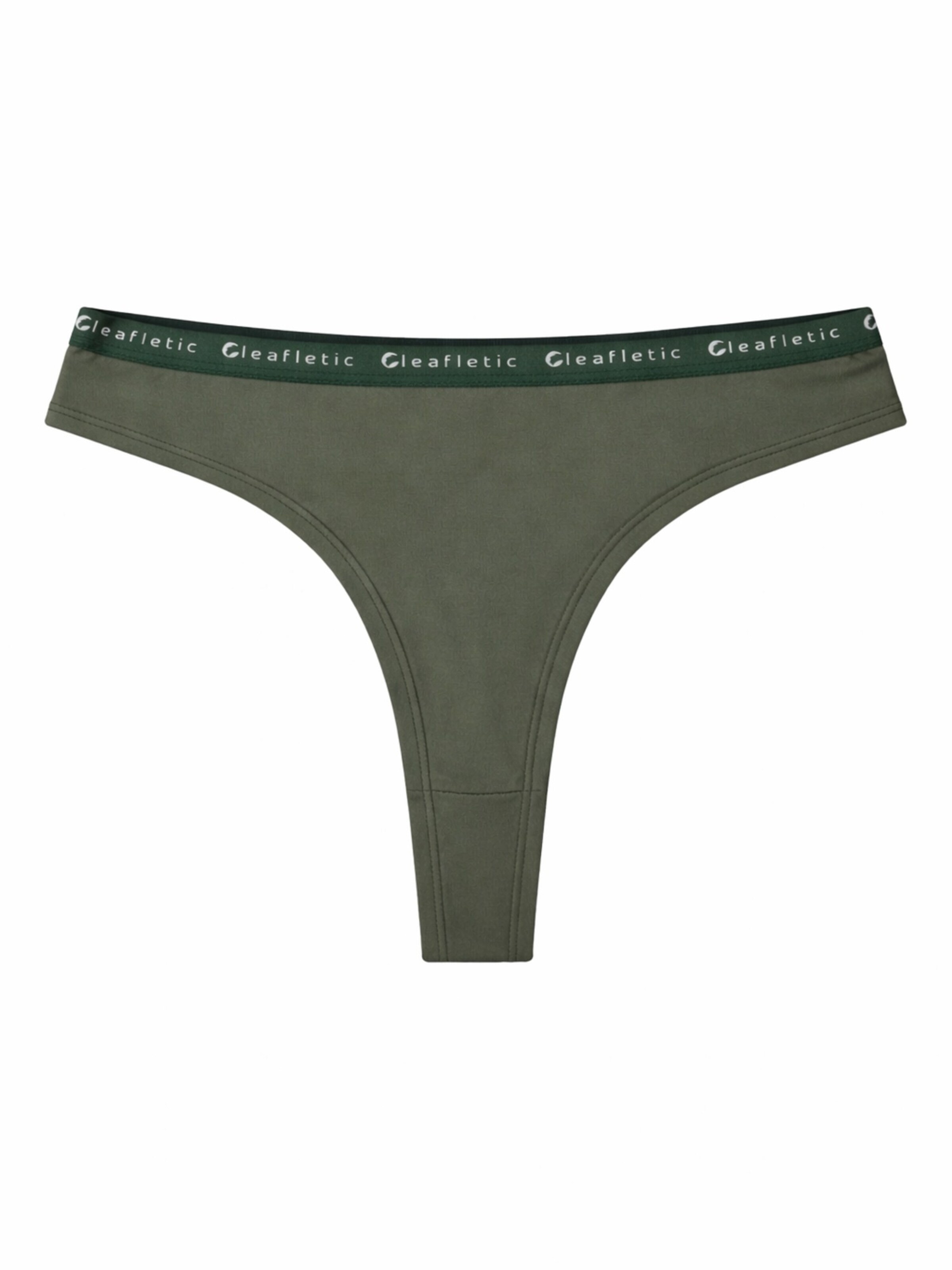 LEAFLETIC Slip 'Leafletic Mid Rise Brazilian'‌‌‌ in Grün: Vorderseite