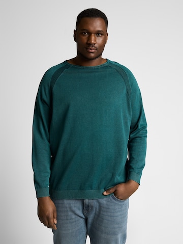 TOM TAILOR Men + Sweater in Green: front