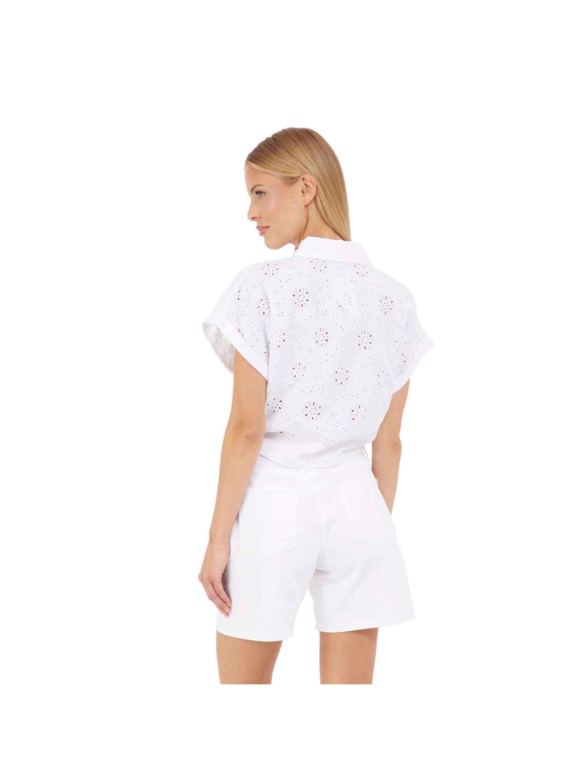 Chemisier 'Brigitte Embro' GUESS en blanc