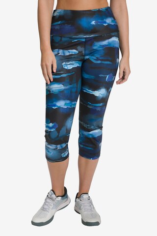 Skinny Leggings Ulla Popken en bleu : devant