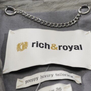 Rich & Royal Lederjacke / Ledermantel S in Grau