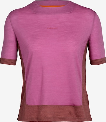 ICEBREAKER Funkcionalna majica 'Meteroa' | roza barva: sprednja stran