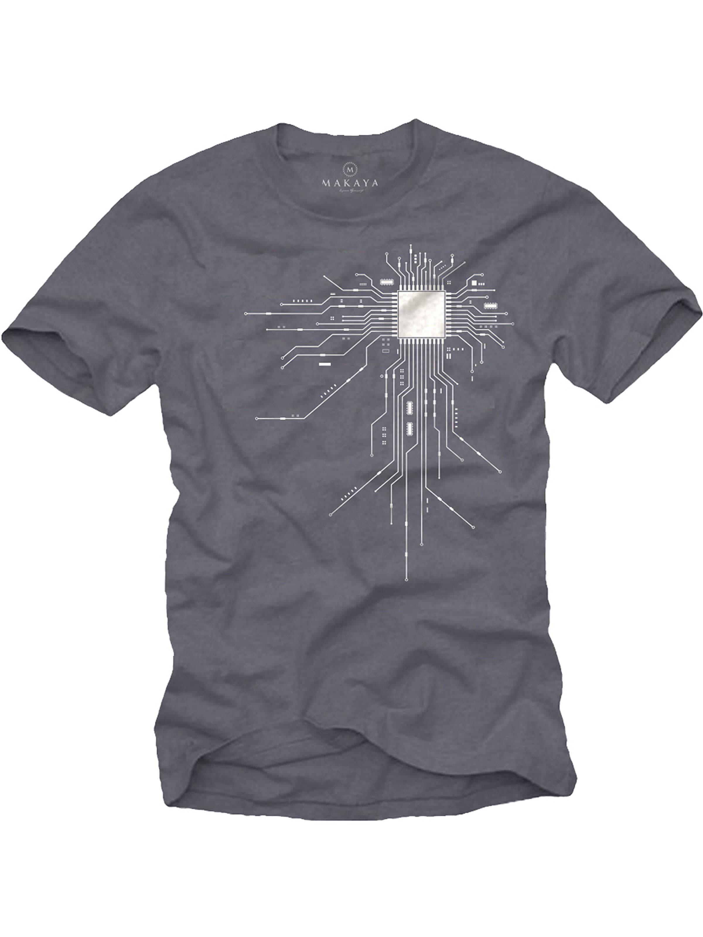 MAKAYA Shirt 'CPU' in Grey: front