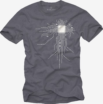 MAKAYA Shirt 'CPU' in Grey: front
