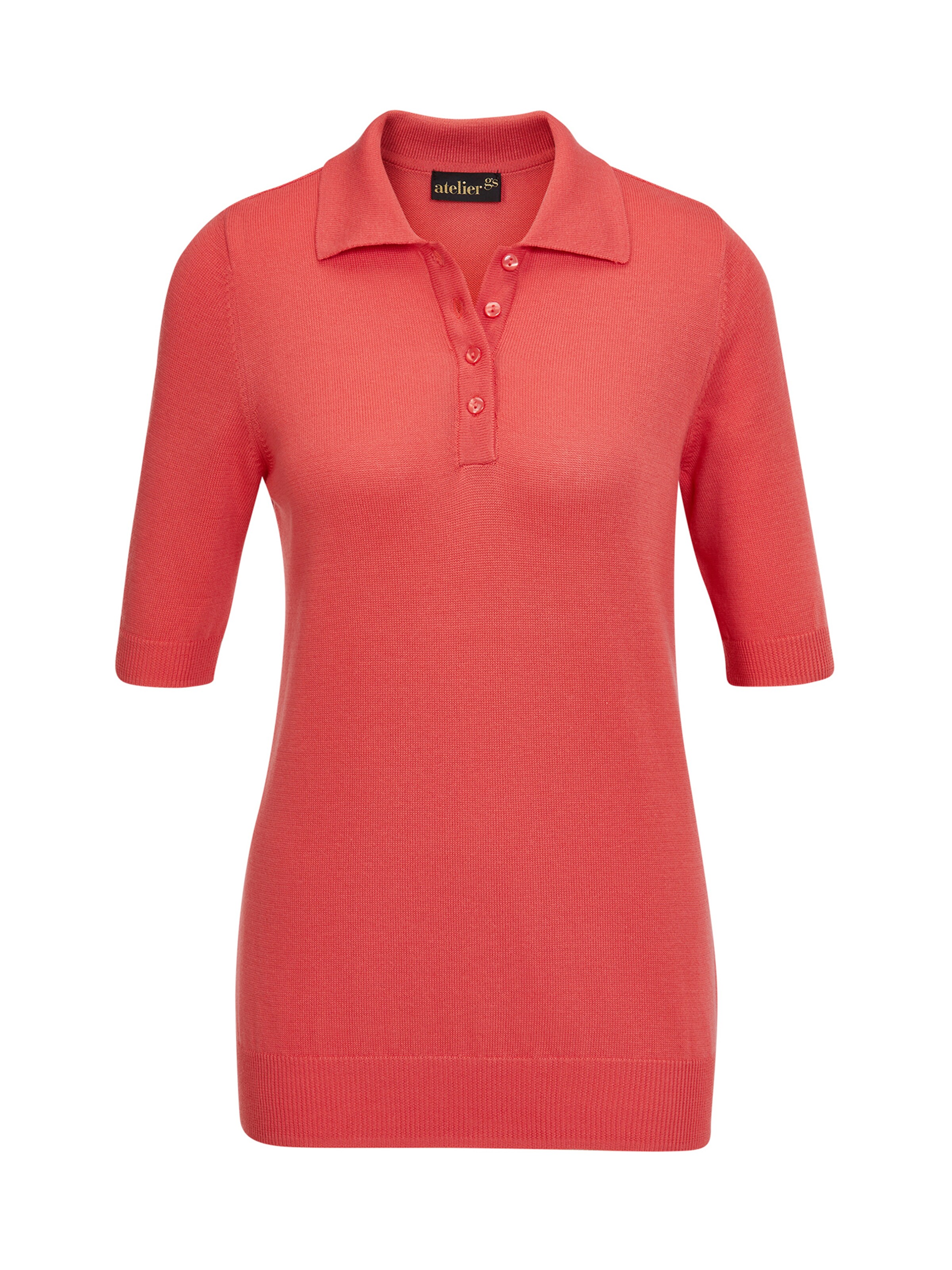 Goldner Pullover in Pink: Vorderseite