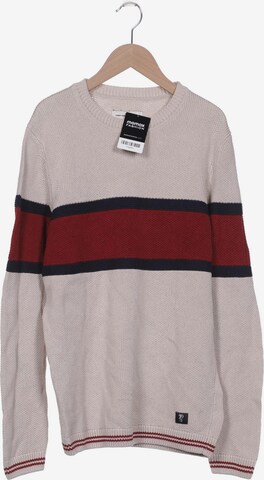 TOM TAILOR DENIM Pullover M in Beige: predná strana