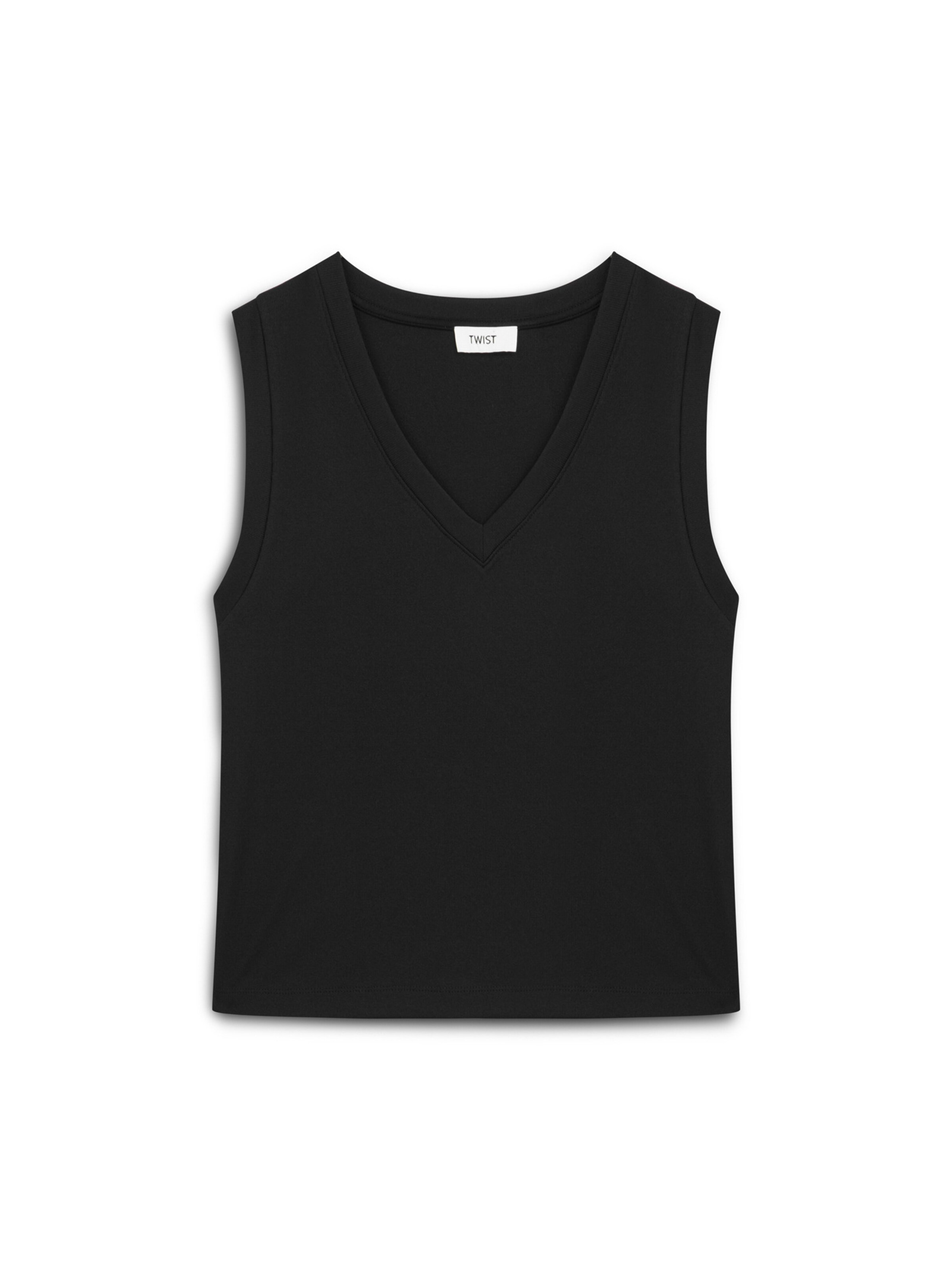 Twist Top in Black: front