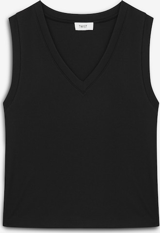 Twist Top in Schwarz: Vorderseite