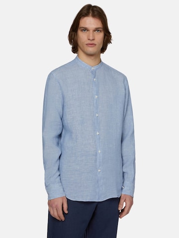 Coupe regular Chemise Boggi Milano en bleu : devant