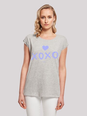 F4NT4STIC Shirt 'Valentinstag' in Grey: front