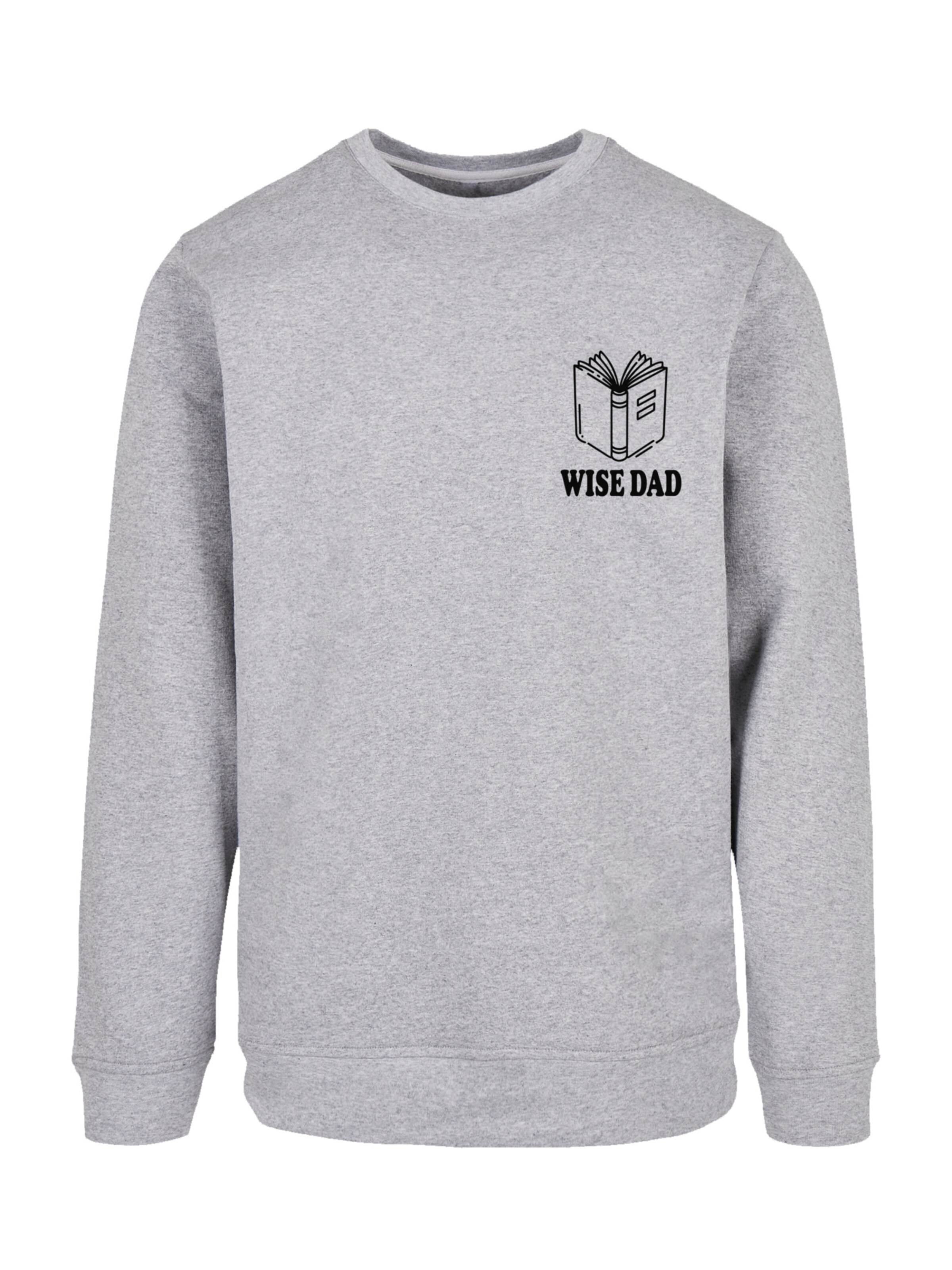 Sweat-shirt 'Wise Dad' F4NT4STIC en gris : devant