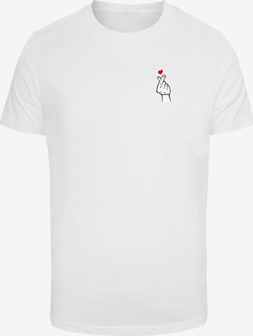 T-Shirt 'Love Sign 2.0' Mister Tee en blanc : devant