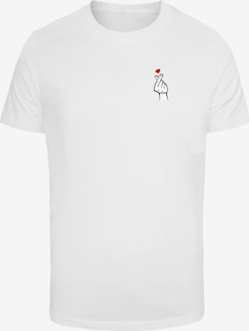 Mister Tee Футболка 'Love Sign 2.0' в Белый: спереди