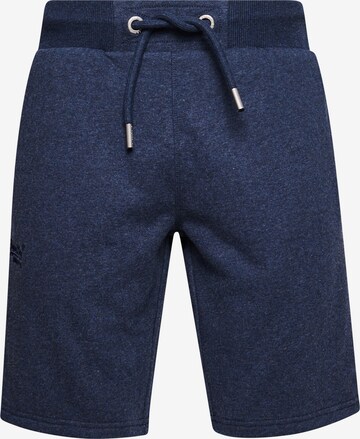 Superdry Regular Pants in Blue: front