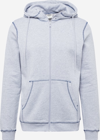 Urban Classics Zip-Up Hoodie in Grey: front