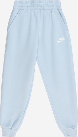 Nike Sportswear Alt kitsenev Püksid 'Club Fleece', värv sinine: eest vaates