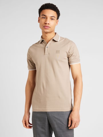 BOSS Orange Shirt 'Passertip' in Brown: front