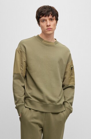 HUGO Sweatshirt 'Dastagno' in Green: front
