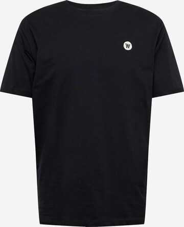 WOOD WOOD - Camiseta 'Ace' en negro: frente