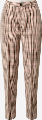 SCOTCH & SODA - Slimfit Pantalón de pinzas 'Lowry' en marrón: frente