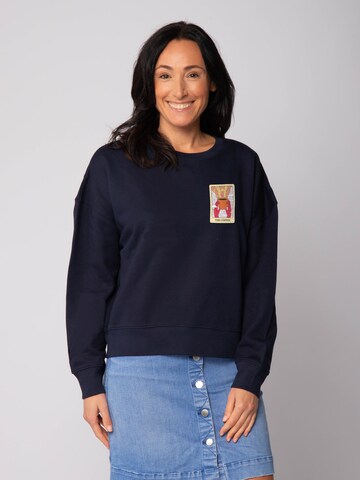 Sweat-shirt 'Tarot The Coffee ' Watapparel en bleu : devant