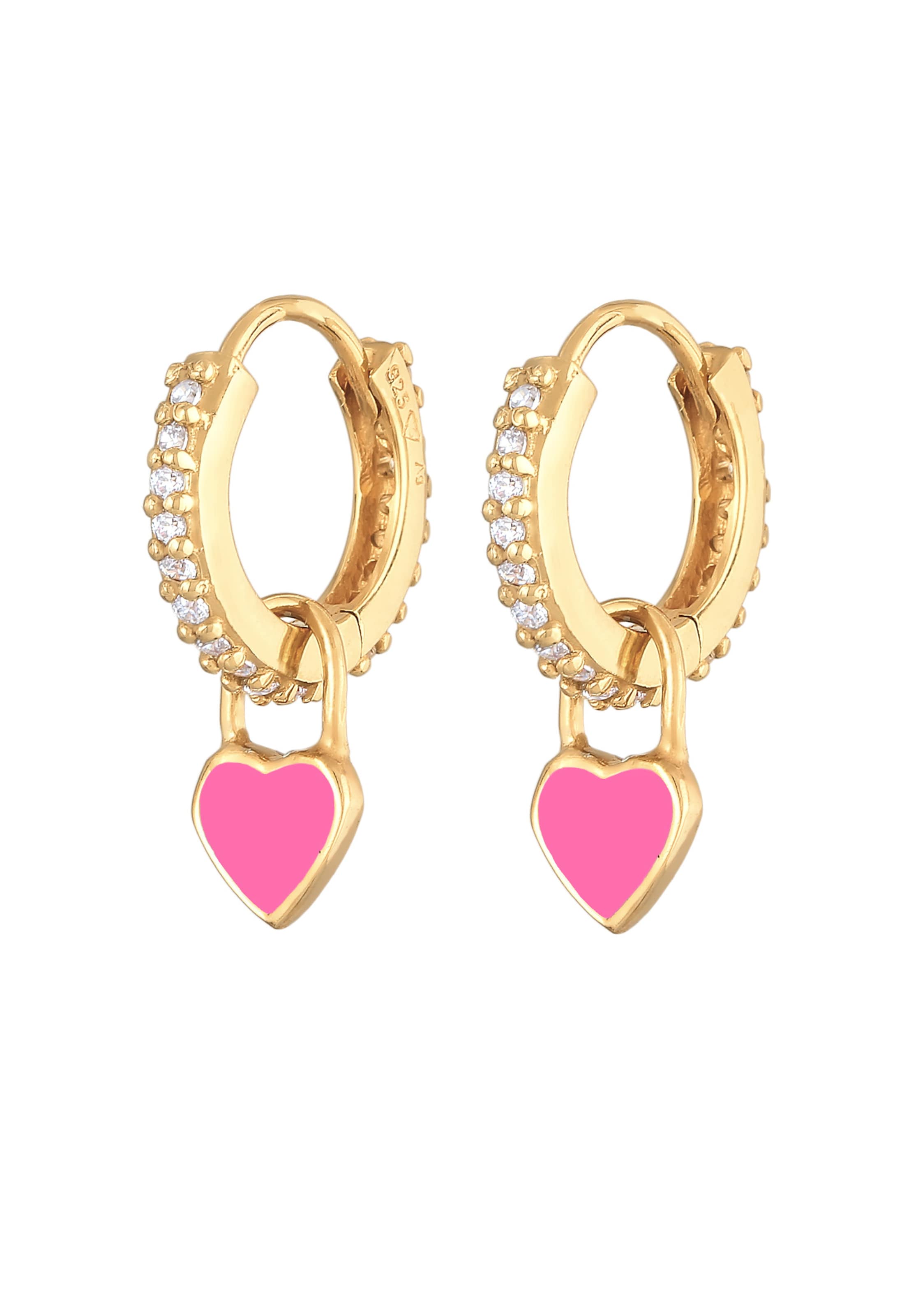 ELLI Oorbellen 'Herz' in Goud: voorkant