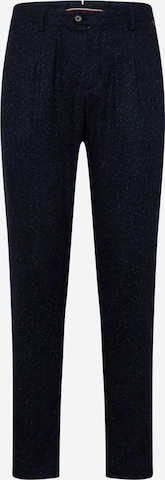 Tommy Hilfiger Tailored Úzky strih Plisované nohavice 'Hampton Donegal1' - Modrá: predná strana