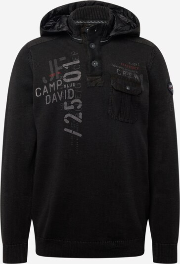 CAMP DAVID Sweter w kolorze grafitowy / ciemnoszary / ciemnoczerwony / czarnym, Podgląd produktu