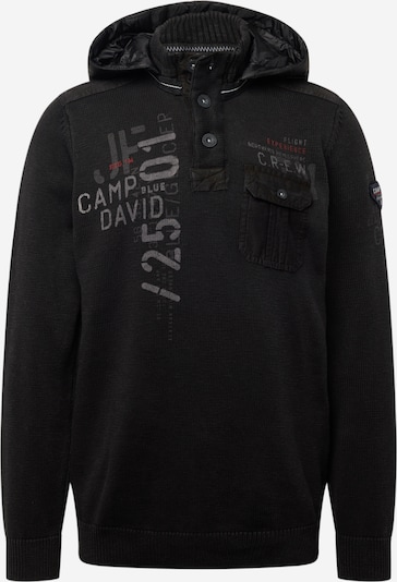 Pullover CAMP DAVID di colore grafite / grigio scuro / rosso scuro / nero, Visualizzazione prodotti