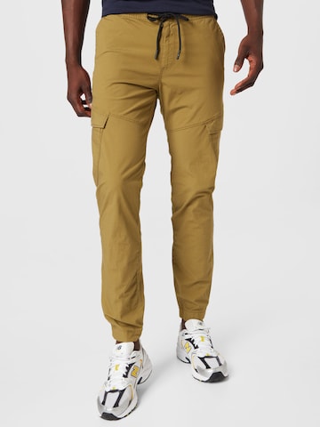 TOM TAILOR DENIM Tapered Cargo Pants in Green: front